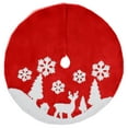 thumbnail image 6 of PayUSD 36 Inch Christmas Tree Skirt Plush Skirts Decoration for Merry Christmas Party Faux Fur Christmas Tree Skirts Decorations Xmas Party Holiday Decorations, Deer and Snowflake Pattern, Red, 6 of 6