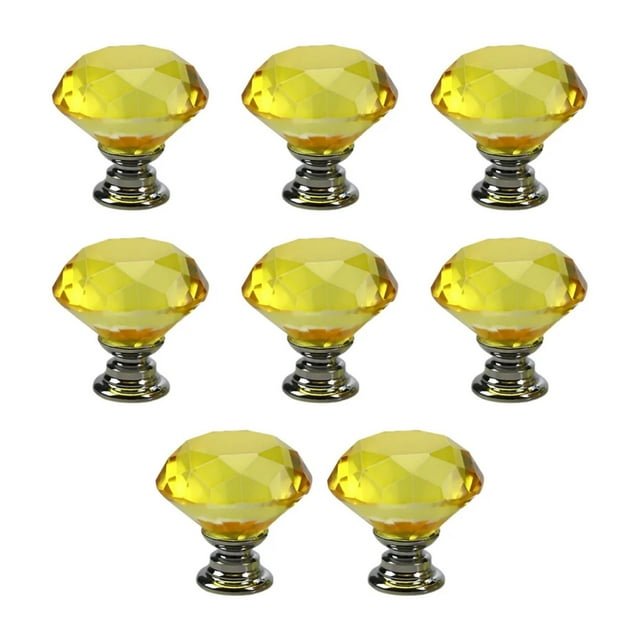 8pcs Crystal Knobs For Furniture Easy-to-install Wide Range Of Applications Kitchen Cabinet Handle