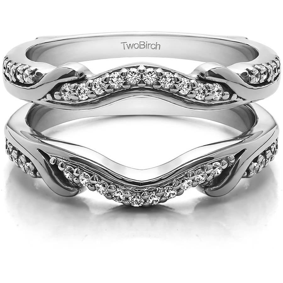 TwoBirch Personalized Women's Contoured Wedding Ring Jacket Walmart