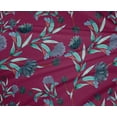 thumbnail image 4 of oneOone Polyester Lycra Burgundy Fabric Flower & Leaves Watercolor Dress Material Fabric Printed Fabric By The Yard 56 Inches Wide, 4 of 4