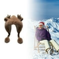 thumbnail image 6 of Milageto Women Antler Ears Hat Durable Plush Hat for Camping Shopping Outdoor Coffee, 6 of 8