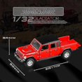 thumbnail image 4 of Coche fundido Aowear 1/32 Jeep Gladiator Alloy, modelo azul, 4 of 4