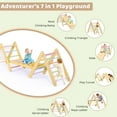thumbnail image 2 of Toytexx 7-in-1 Toddler Wooden Climbing Triangle Set with Ramp, Ladder & Rope – Foldable Indoor Playground Toy, 2 of 6