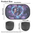 thumbnail image 7 of Yuyamidu Horse Car Window Shades for Side Window Purple Rose Side Window Sun Shade for SUV Trucks Glare Shield and Sun Protection 2 Pack Heart Baby Sunshade for Car Back Window, 7 of 7