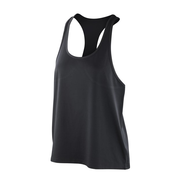 Spiro - Camiseta sin mangas impact softex para mujer (Negro)