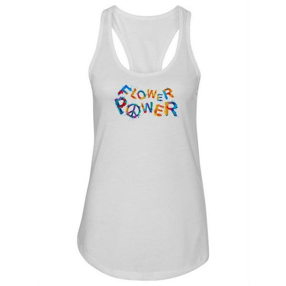 Flower Power Hippie Design Tank Women -Image by Shutterstock, Female x-Large