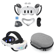 thumbnail image 3 of 7pcs Accessories Set Silicone Protective Cover for Meta Quest 3 (White), 3 of 9
