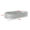 thumbnail image 4 of Galvanized Raised Garden Bed Outdoor, Oval Large Metal Raised Planter Bed, Lightweight Planter Boxes with Easy Assembly, for Plants, Vegetables, Flowers, Silver, 4 of 9