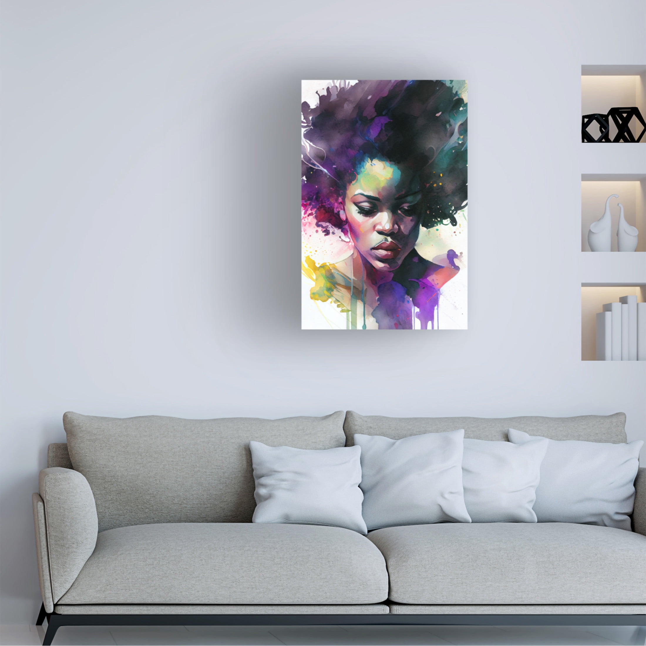 Canvas Wall Art - Sasha 'Rise II' Wall Art for Living Room, Bedroom, or Office Décor by Trademark Fine Art - 30 x 47 Inches