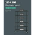 BestOffice 18x48x82 inch 6 Tier Wire Shelving Unit with Wheels Steel