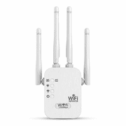 JINCOXL WiFi Extender Signal Booster Up to 5000 sq.ft, 1200Mbps Dual Band Wireless Internet Repeater, Long Range Network Amplifier for Home Dead Zones, Easy Setup, White