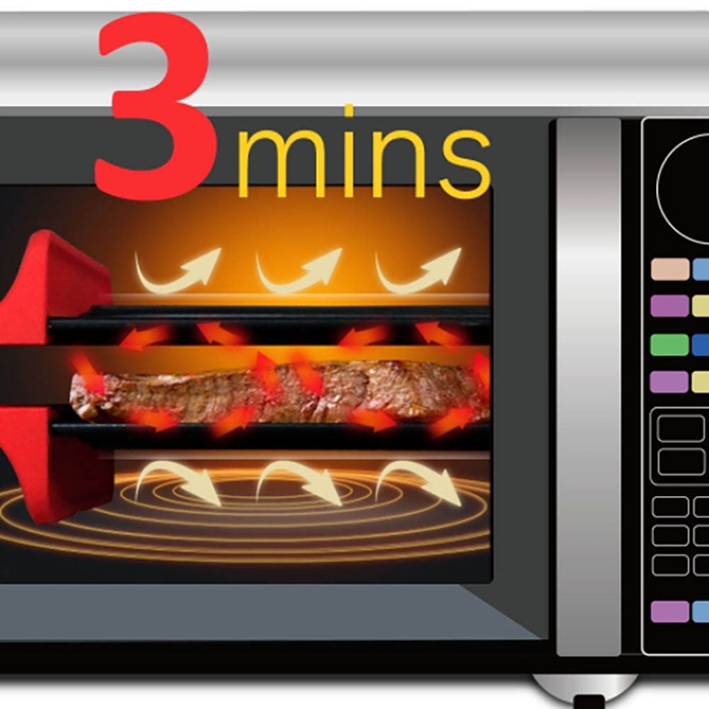 2-Pack Non-Stick Microwave Baking Sheets for Hassle-Free Cooking Quick-Heat BBQ trays