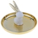 thumbnail image 2 of Bandeja para joyas, organizador de anillos, escurreplatos, expositor de collares, soporte de cerámica Plato De Oro Conejo Blanco, 2 of 8