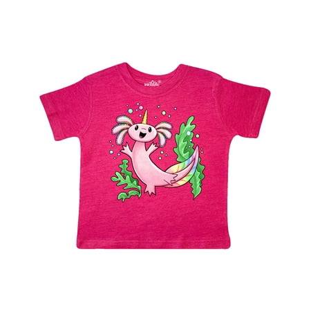 

Inktastic Axolotl Unicorn with Rainbow Tail Bubbles and Seaweed. Gift Toddler Boy or Toddler Girl T-Shirt