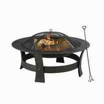 Shinerich 140649 35 in. Black Round Fire Pit