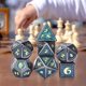 thumbnail image 3 of Dados poliédricos Favores de Juegos familiares Juegos de Dados RPG Accesorios para juegos Accesorios irregulares 7 piezas Dados Macarena dados poliédricos, 3 of 8
