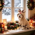 thumbnail image 7 of Cififendec Christmas Reindeer Pet Costume Onesie, 13.7", Soft Warm Hooded Animal Outfit for Xmas Cat Dog Holiday Dressing Up Styling, 7 of 7