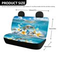 thumbnail image 4 of POLERO Underwater Sea Turtle with Plumeria & Seashells Design, Durable Universal Car Seat Cover Cushions Set of 2 Non-Slip Waterproof Auto Back Seat Protective Covers for Interior Automotive, 4 of 7