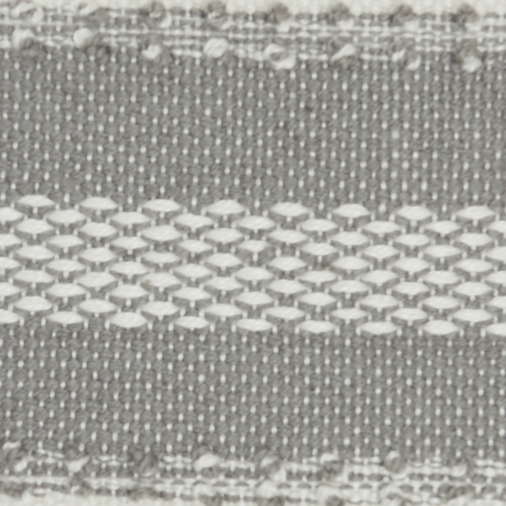 Nourison Outdoor Pillows Woven Stripes & Dots Grey Decorative Throw Pillow , 14"X22"