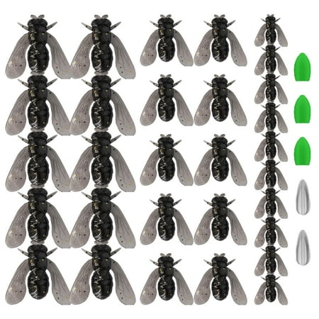 Fly Fishing Lure 30X Fly Spinner Swim Baits Realistic Fly Fishing Hook Bait Fishing Jigs Lures For Trout Bass Panfish