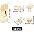 thumbnail image 2 of 6 Sets Brass Fold Over Clasps Nickel Free Real 18K Gold Plated 33.5x14x4mm Hole: 2mm, 2 of 6