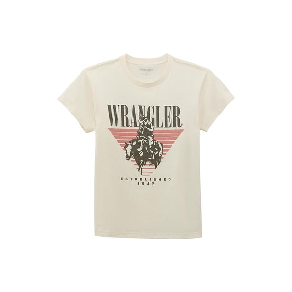 Wrangler Womens   Retro  Logo Tee L White
