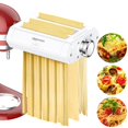 thumbnail image 1 of Accessoire pour Pâtes pour Batteur sur Socle KitchenAid, Ensemble 3 en 1 pour Fabriquer des Pâtes, Accessoire KitchenAid Comprenant un Coupe-Spaghettis, un Rouleau pour Feuilles de Pâtes et une Fettuccine, 1 of 7