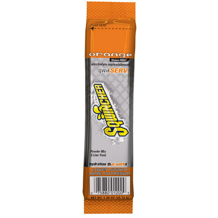 Sqwincher Orange Powder Sports Drink Mix, Package Size: 1.26 oz., Yield: 16.9 oz., 8 PK -