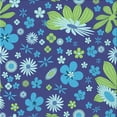thumbnail image 1 of Ahgly Company Machine Washable Indoor Square Transitional Sapphire Blue Area Rugs, 4' Square, 1 of 7