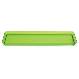 Trendware 11 1/2 Clear Square Plastic Trays,Pack of 2