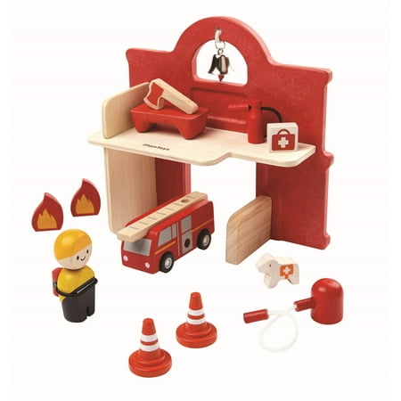 PlanToys Double-Sided Fire Station (La Best Radio Stations)