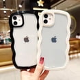 thumbnail image 2 of Compatible with iPhone 11 6.1 inch Cute Kawaii Curly Wave Frame Shape Soft Silicone Shockproof Protective Phone Case Cover for Women Girls Light Blue, 2 of 15