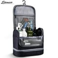 thumbnail image 3 of Spencer Waterproof Hanging Travel Cosmetics Toiletry Bag Mildew proof Makeup Organizer Wash Bag Dop Kit for Women and Men for Vacation, Outdoor, Bathroom Organizer "Black", 3 of 8