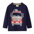 thumbnail image 2 of NAISIBABY Boys Long Sleeve T-Shirt 7T, Fashion Graphic Cotton Pullover Tees Crewneck Spring Fall Clothes Dark Blue（2-8T), 2 of 4
