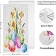 thumbnail image 2 of Dreamtimes Watercolor Easter Eggs Hand Towels 2 PCS, Spring Flowers Kitchen Towel Ultra Soft and Highly Absorbent,Decorative Fingertip Face Towel for Bathroom Hotel, 28.3"x14.4", 2 of 6