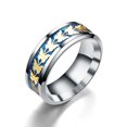 thumbnail image 1 of Women Men Fashion Simple Style Stainless Steel Butterfly Rings Jewelry,Size 6-13, 1 of 8