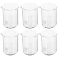 thumbnail image 3 of LEEYNEER6pcs Glass Beakers Chemistry Lab Glassware 10/25/50ml, 3 of 5