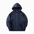 thumbnail image 4 of TOWED22 Kids Lightweight Sweatshirt Jacket Baby Boy & Girl Sweater Outerwear Coat Toddler Full Zip Hoodie for Children,Navy,12-18 M, 4 of 6