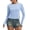 Light Blue, variant on Women's UPF 50+ Long Sleeve Sun Shirts Crop Rash Guard UV Workout Tops SPF Slim Fit Lightweight Athletic Hiking Green M