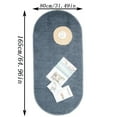 thumbnail image 2 of 31.49 x 64.96 inch Ultra Soft Fluffy Oval Area Rugs Shaggy Living Room Rug Solid Color Non-Slip Bedroom Rug, Gray, 2 of 7