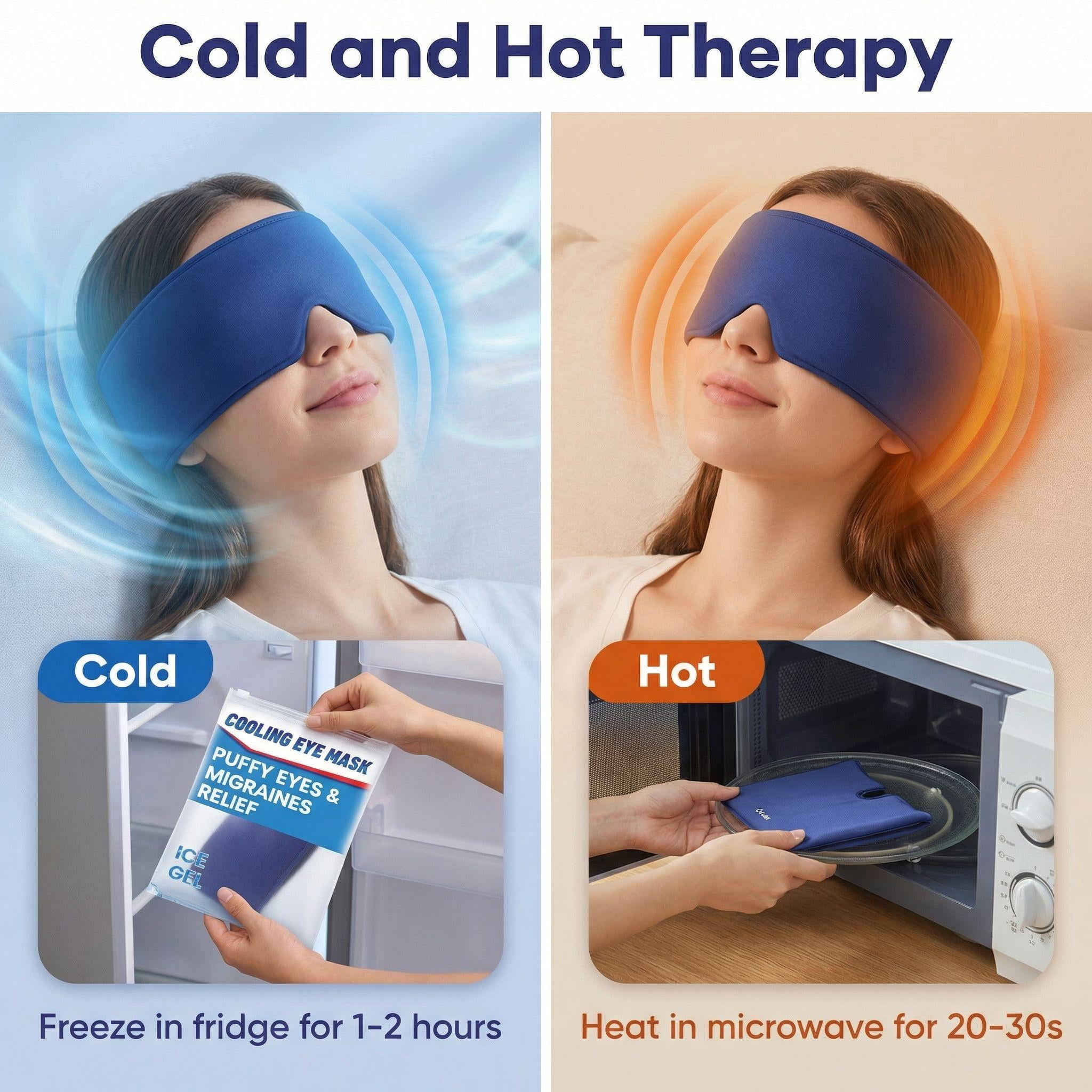 FACEMOON Comfort Cooling Eye Mask Large Size Soft Gel Design for Puffy Eyes Relief Flexible Reusable Sleep Relaxation Pink