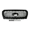 thumbnail image 2 of New Front Bumper Grille Grill Agate Black For Ford F150 F-150 2021 2022 2023 Models, W/Black Insert, No Emblem, 2 of 13