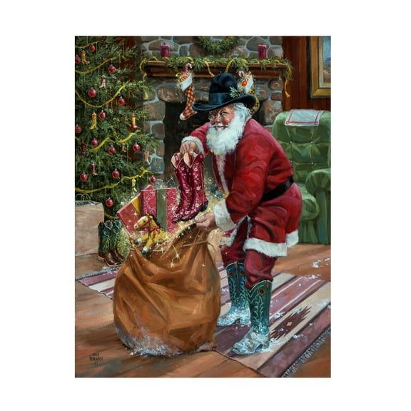 Jack Sorenson 'New Boots for Christmas' Canvas Art