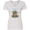 thumbnail image 3 of Inktastic Cats Are Just Friends with Fur Cat in Flower Women's V-Neck T-Shirt, 3 of 5