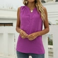 thumbnail image 2 of ZyeKqe Womens V Neck Tank Tops Business Casual Blouses Summer Sleeveless Top Dotted Work Shirts, 2 of 9
