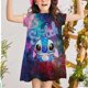 thumbnail image 1 of Bonito vestido de verano con estampado de punto de Disney para niñas, ropa de moda 2022, vestidos de princesa para niñas, vestidos bohemios para niños 7T Gao Jinjia LED, 1 of 2