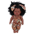 thumbnail image 3 of Muñeca bebé de vinilo suave con ropa, juguete de baño para dormir para recién nacido (mono floral amarillo), 3 of 8