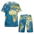 thumbnail image 4 of UVEASISHA Mens Tracksuit Set Two Piece,Casual Short Sets for Men Fashion World Map Print Shorts Sweatsuit Big and Tall Summer Casual Workout Athletic Outfits Set Back to College Sale, 4 of 5