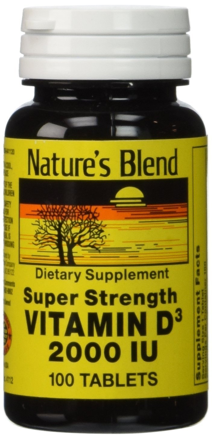 Nature's Blend Super Strength Vitamin D3 No Artificial Flavor 2000 Iu