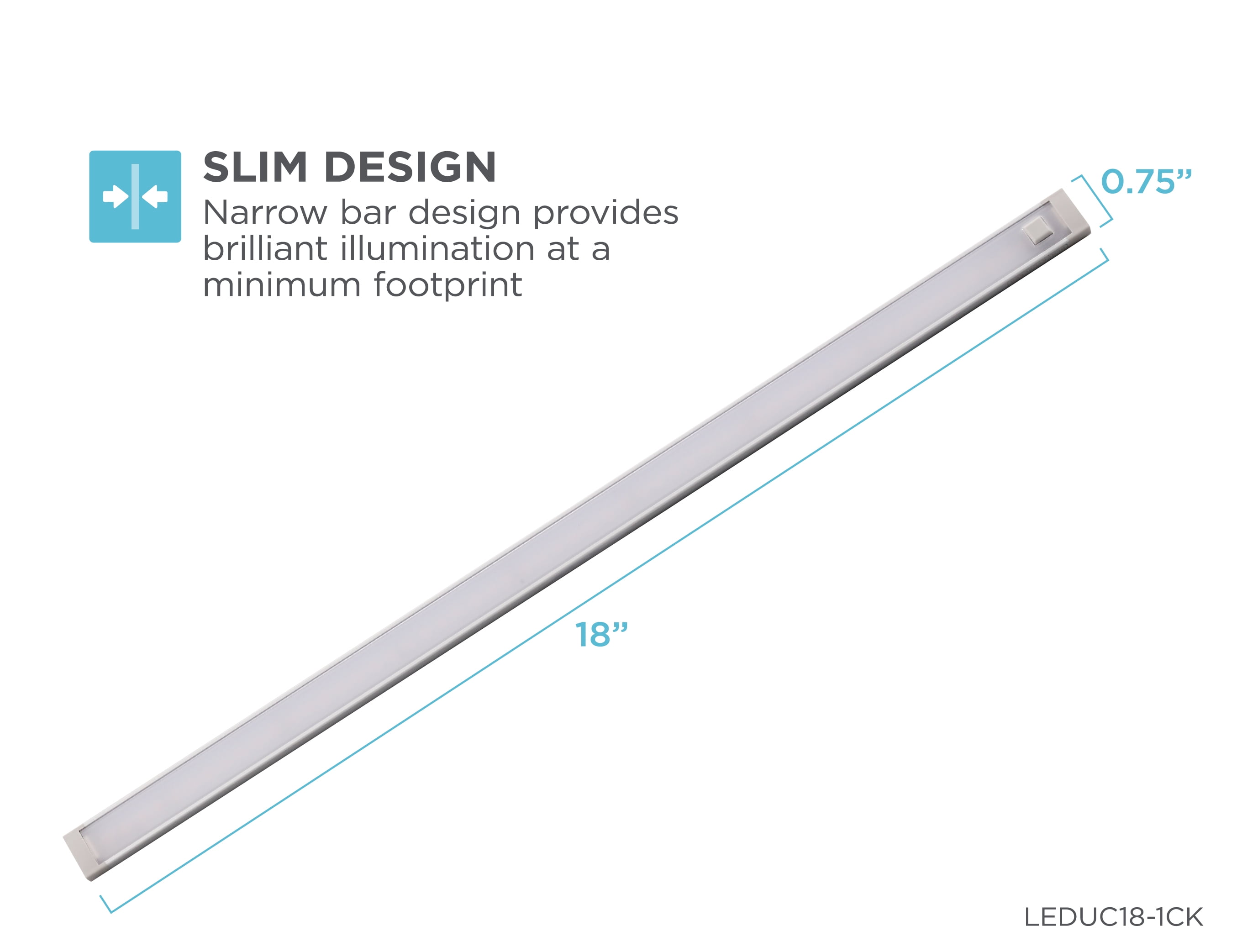 BLACK+DECKER LED 18inch Lights Kit, 1Bar, Cool White